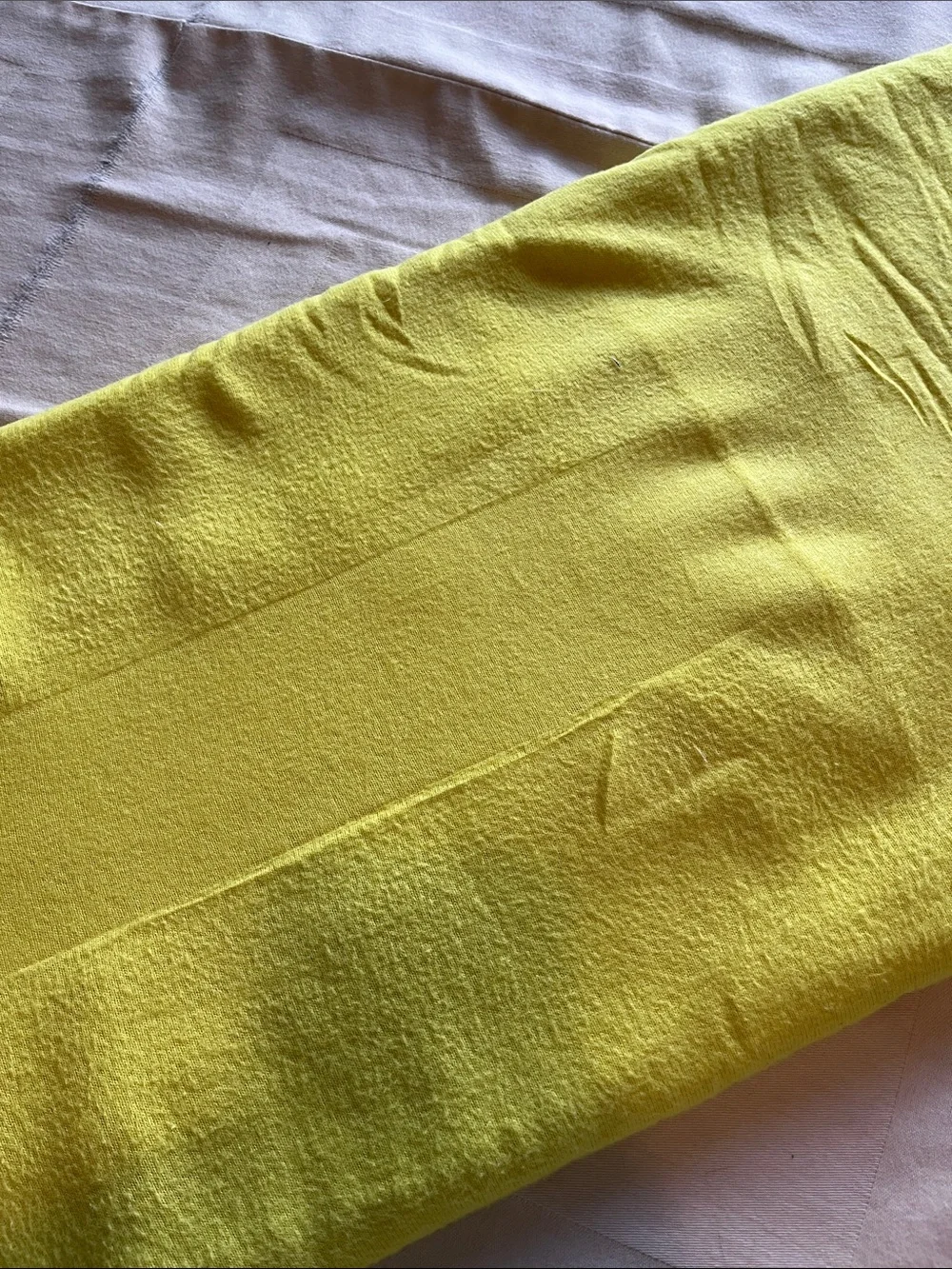 Plush Fleece Bright Lemon Bar Yellow Knit     Stretch Fabric 4 Yards